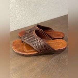 Cole Haan Country Brown Woven Slide Sandals women’s size 8.5